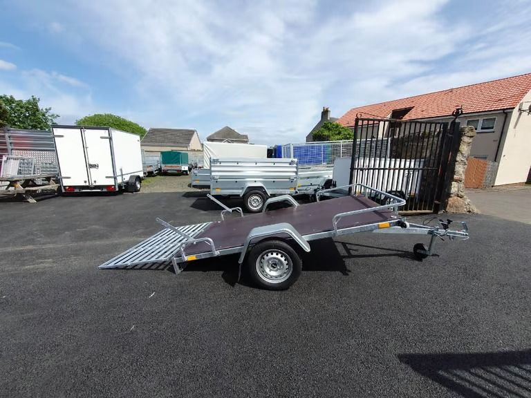 Brand new 8,2ft x 4,3ft quad/mobility scooter/golf buggy transporter trailer 750KG