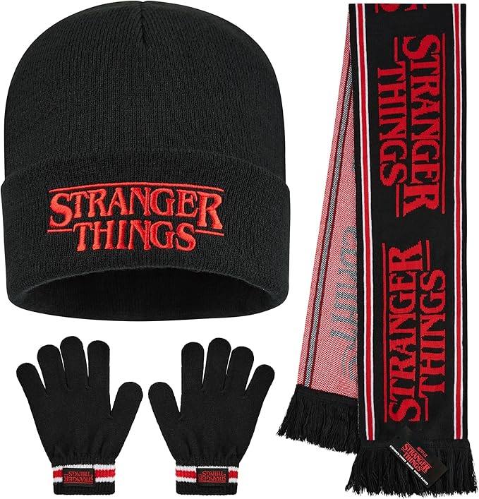 image for new in packaging - Stranger Things Beanie Hat, Winter Gloves & Scarf - adult