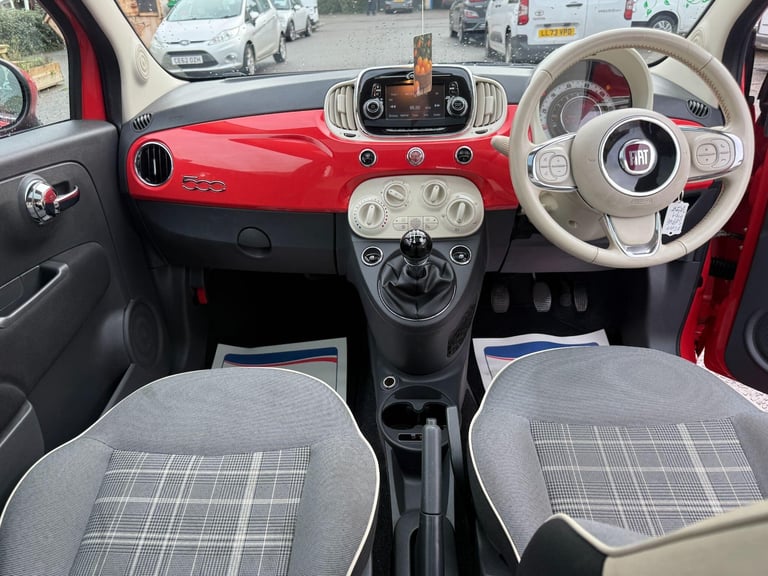 2016 Fiat 500 1.2 Lounge Euro 6 (s/s) 3dr HATCHBACK Petrol Manual