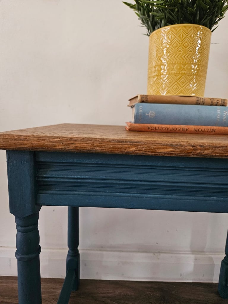Solid wood side table by Vintage Revival