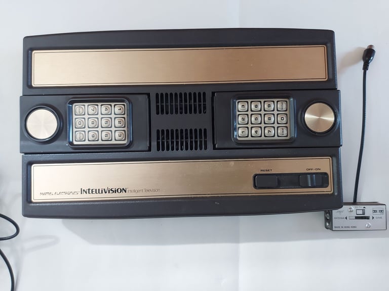 Mattel Intellivision Games consul with controllers with 6 games
