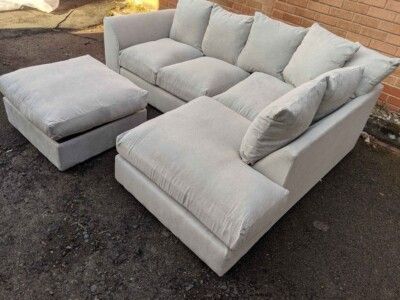 image for Modern Dylan Corner Sofa Set & 3+2 – Full Back | Premium Fabric **