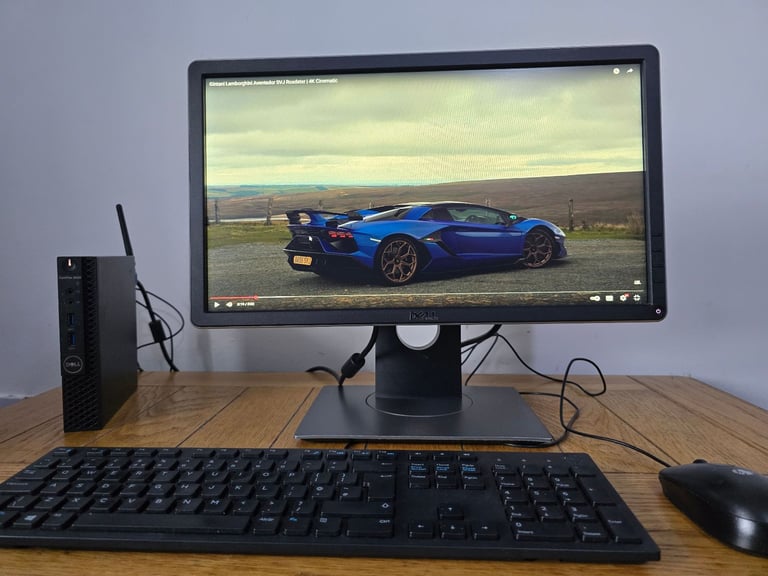 Dell Core i5 PC Complete setup 16GB DDR4 RAM 256GB Nvme 1TB HDD WIN 11 pro Desktop 20" led Monitor