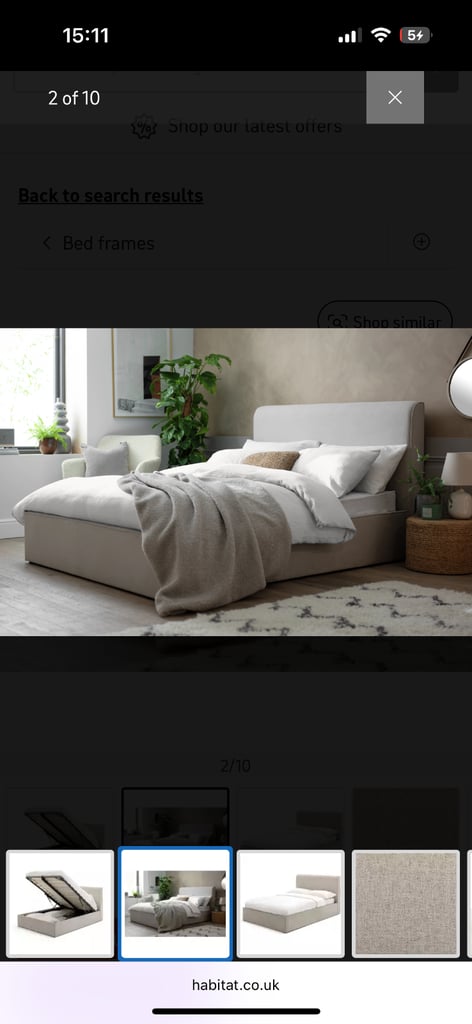 image for Habitat Naree Kingsize Ottoman Bed Frame - Natural