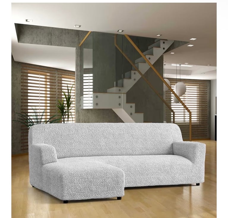 L shaped grey sofa cover 