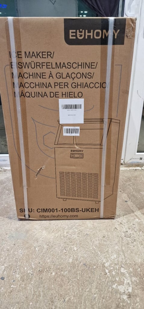  Commercial lce Maker Machine, 45kg/24H Stainless Steel Under Counter Ice Machine with 15 Kg