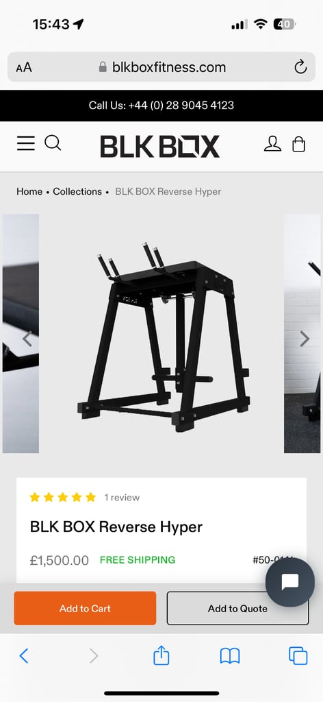 image for BLK BOX Reverse Hyper - Brand New with attachments
