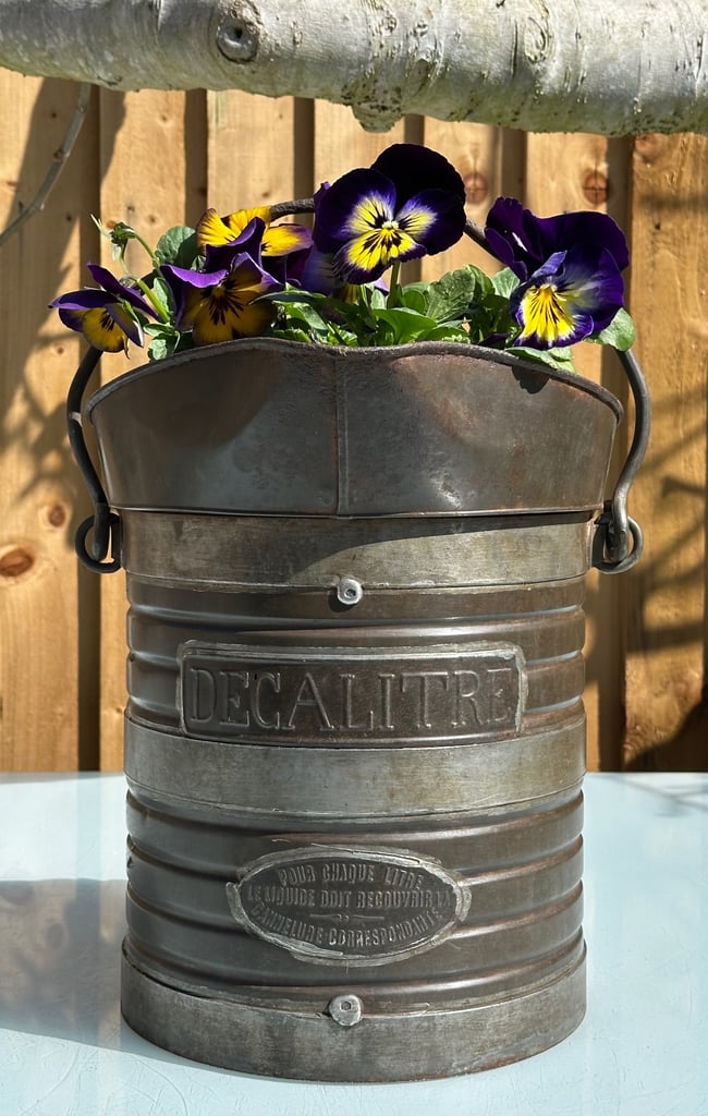 image for ANTIQUE FRENCH DECALITRE MEASURING JUG PITCHER, H33cm - 1900s CHAMPAGNE VINEYARD - WILL POST!