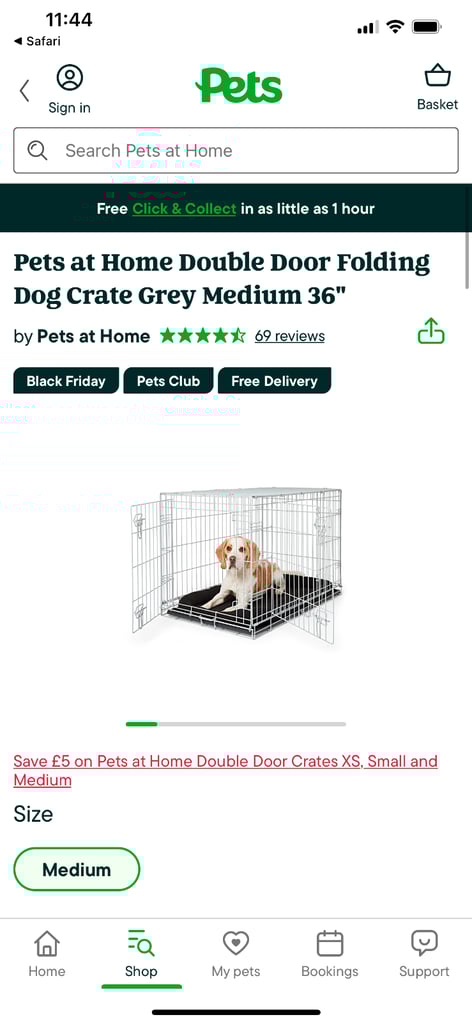 EXCELLENT CONDITION! Medium Dog Crate from Pets at Home RRP: £44
