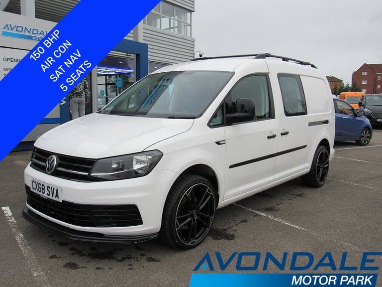 2018 Volkswagen Caddy Maxi TDi C20 Maxi 150 BHP KOMBI VAN TAIL GATE SAT NAV 5 SEATS SPORT STYLED ...