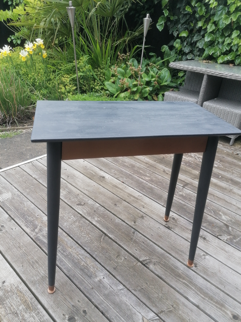 Charcoal and bronze table