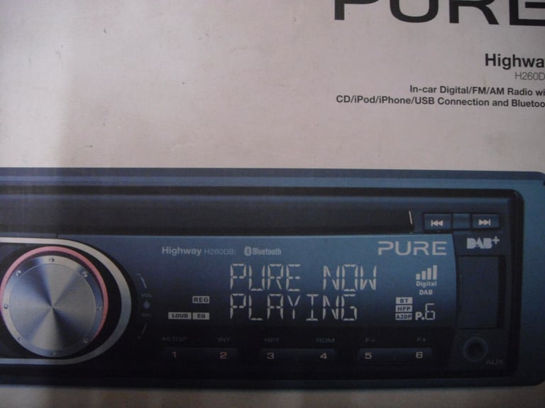 Pure Highway H260DBi in car Digital FM/AM Radio with CD/iPod/Phone/USB Connection and Bluetooth
