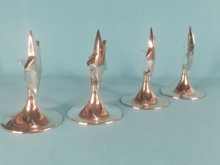 Stainless steel STAR PLACE CARD HOLDER. As seen.