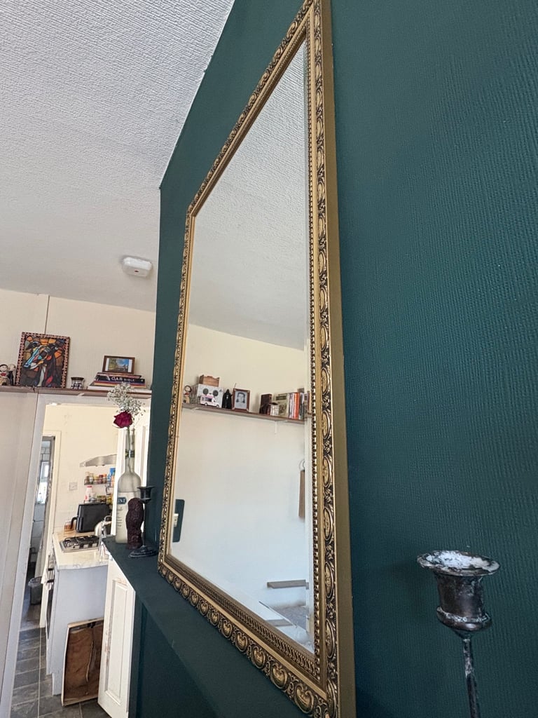 Large golden mirror 