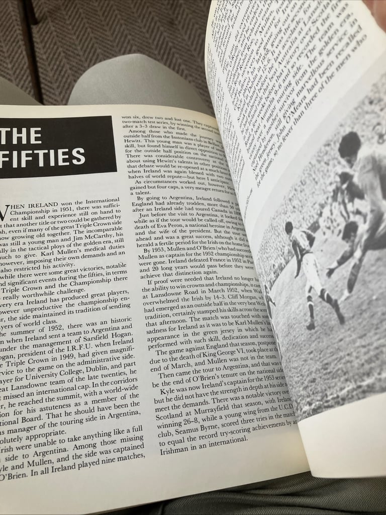 Vintage book Irish rugby scrapbook 1982
