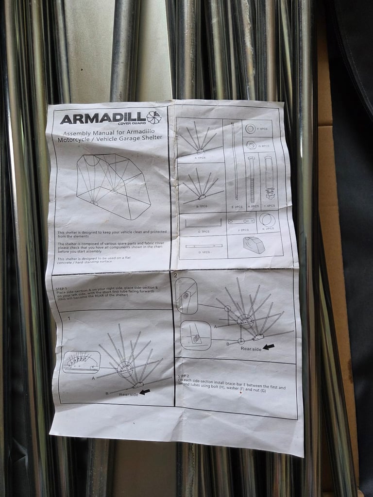 Motorcycle Shelter worth £230