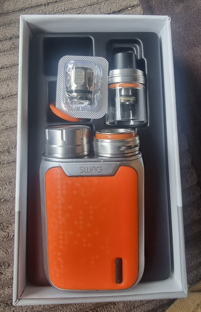 Vaporesso Swag Vape Kit - Orange 3.5ml upto 80w - Boxed includes new coil