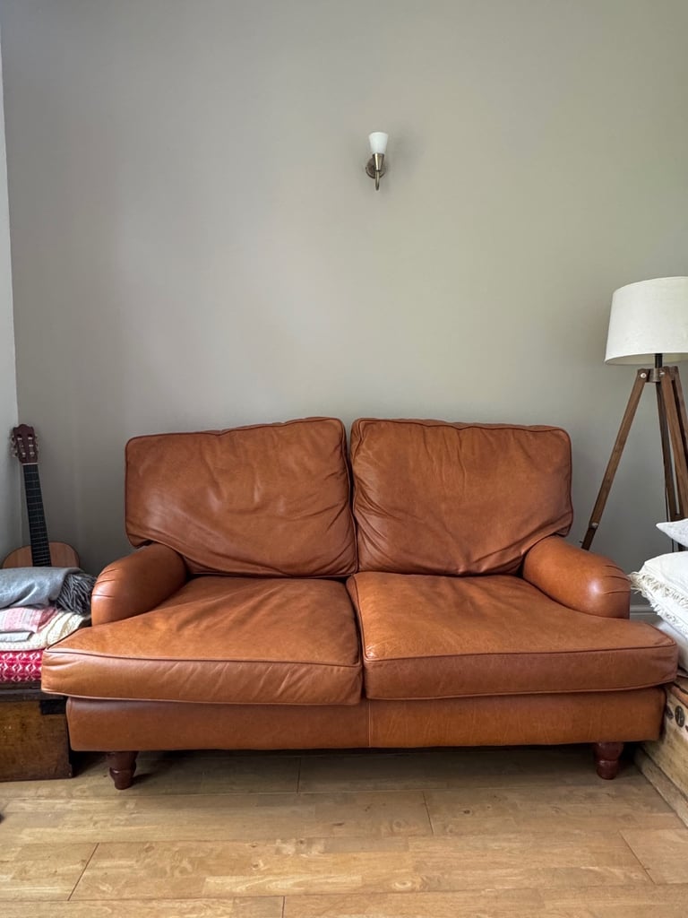 image for FREE Brown Leather Sofa