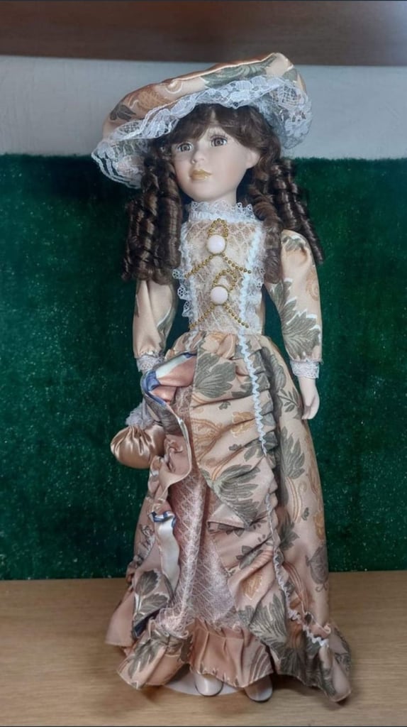 Vintage collectable Charlotte hand painted porcelain doll  