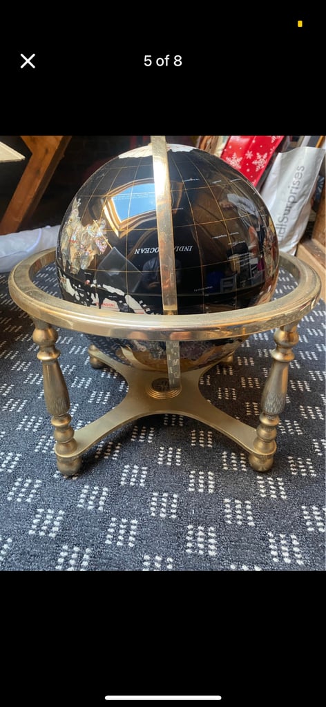 Semi Precious Gemstone world globe 