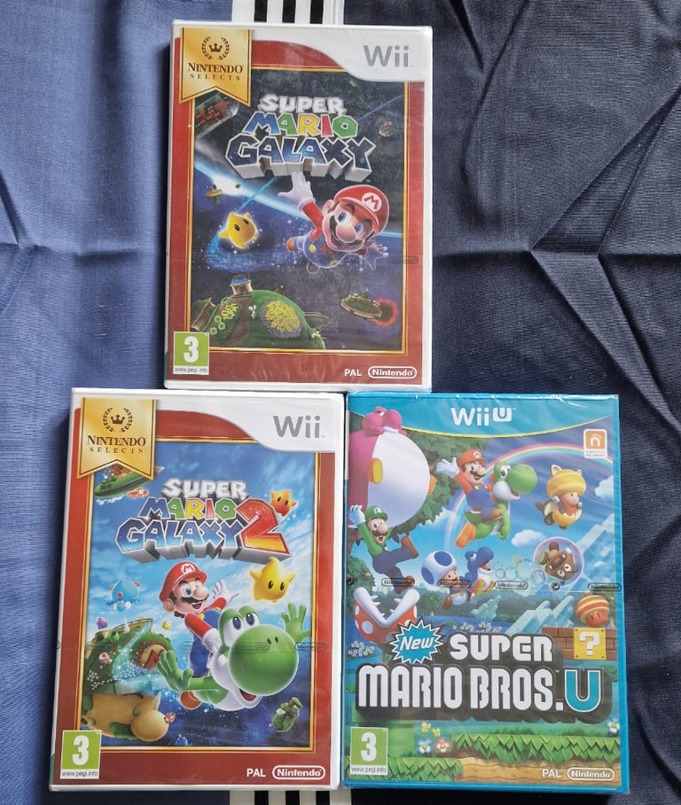 image for 3 Factory sealed Nintendo Games (2 Wii & 1 Wii U) 