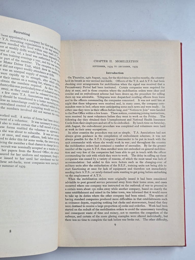 1949 Post WWII The Antique Auxiliary Territorial Service Book