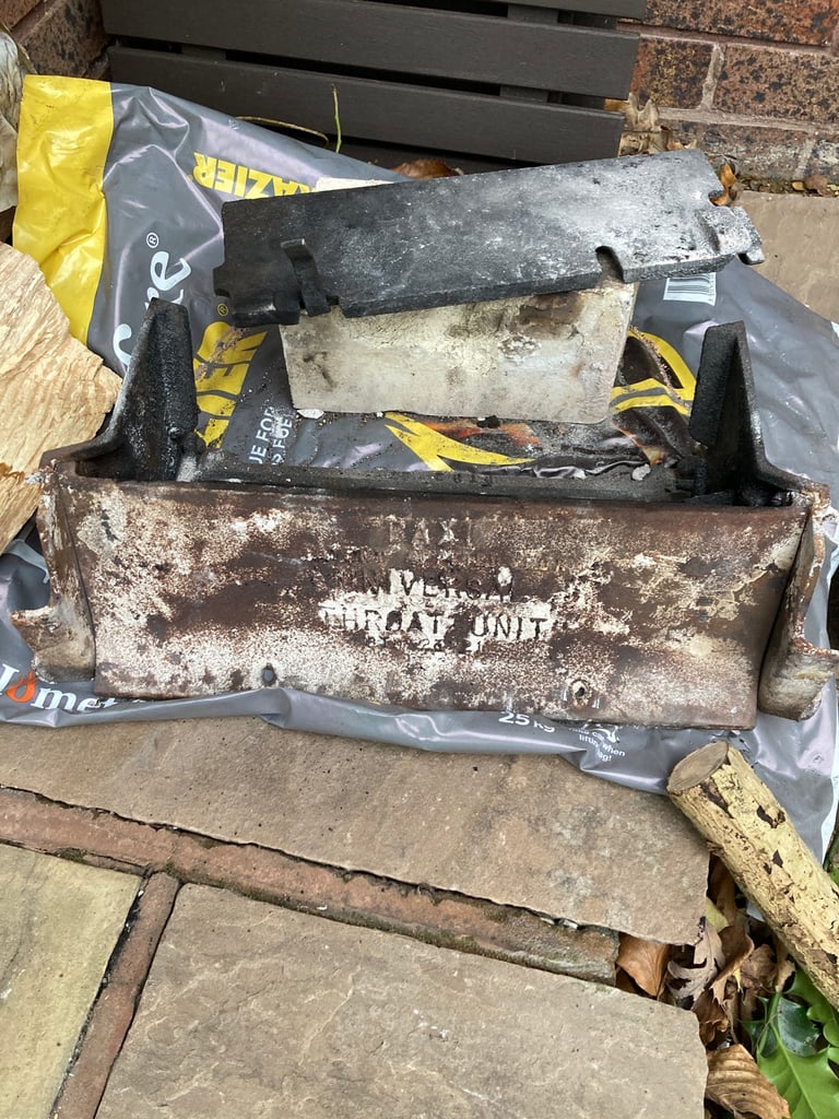 Baxi Burnall open fire parts following removal