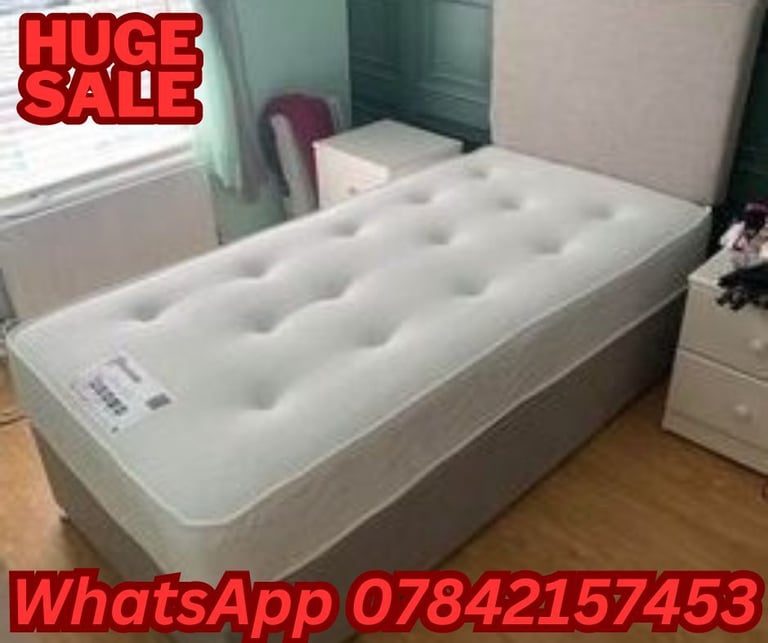 NEW DOUBLE - SINGLE BED - DRAWER  STORAGE WITH MATTRESS 