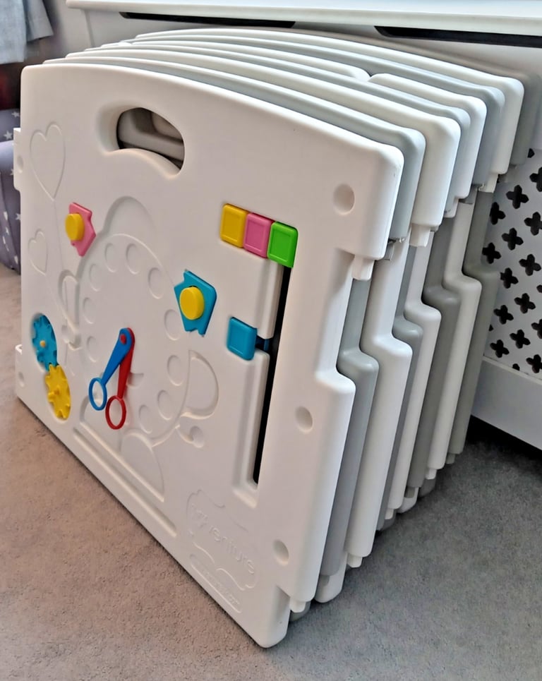 Venture All Stars DUO Baby Playpen - grey/white