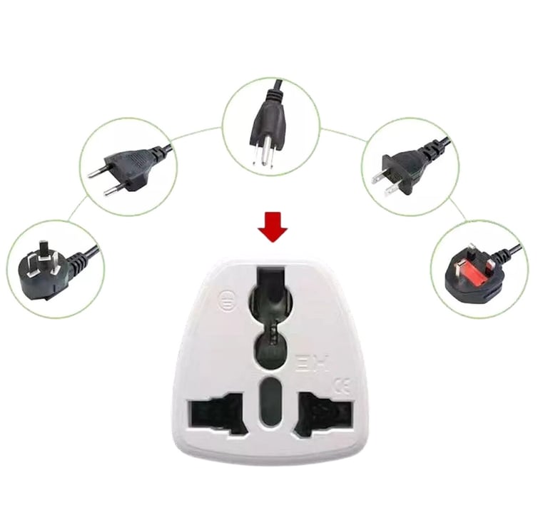 x2 Universal Plug Adapter EU US UK AU CN To UK Type G Travel Socket Plug Converter