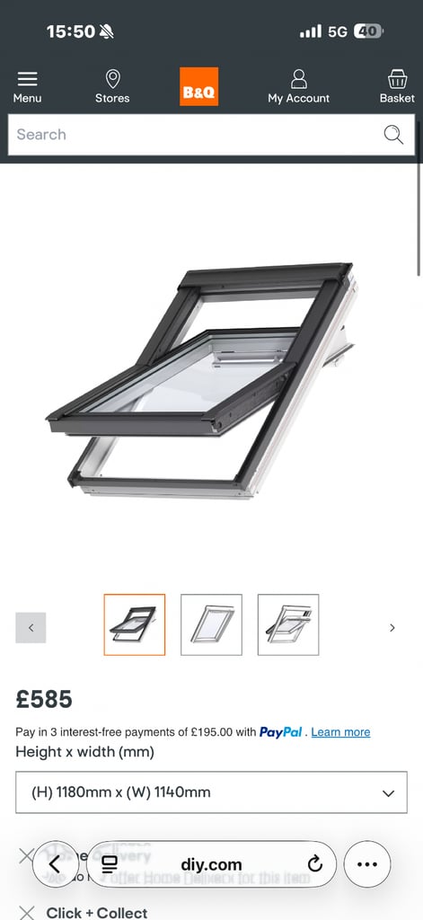 image for Velux window b & q