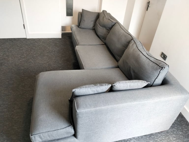 JOHN LEWIS GREY CORNER SOFA DELIVERY AVAILABLE TODAY 