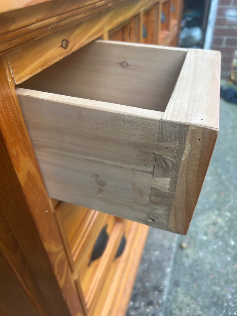 Solid chunky pine large chest of drawers. Possible delivery 