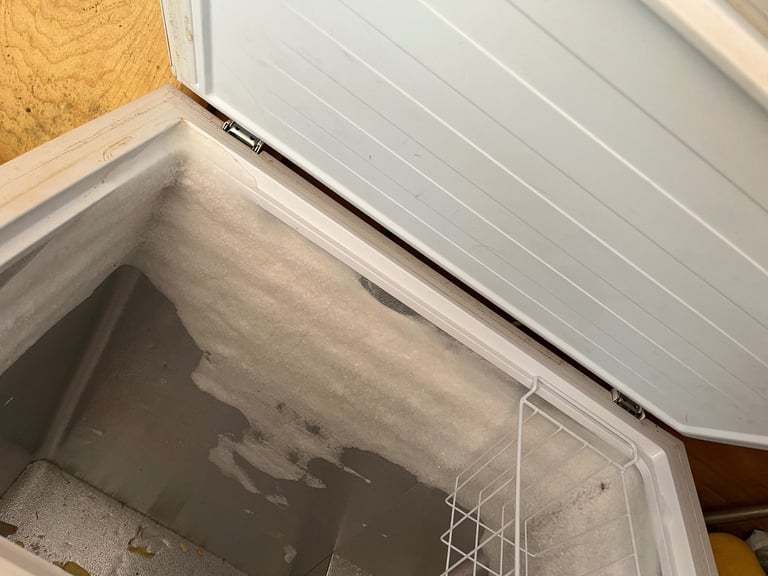 White chest freezer