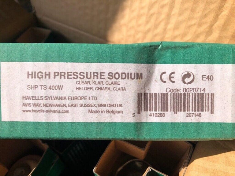 Sylvania 400W Tubular High Pressure sodium Lamps 