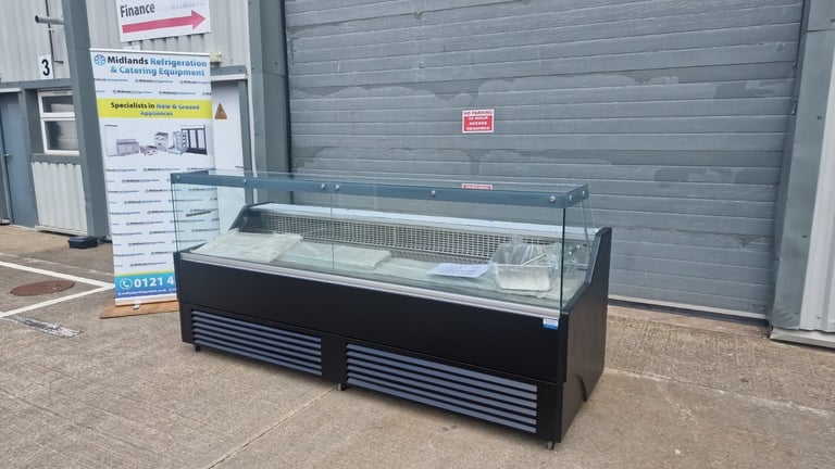 2.6m Meat Display Serve Over Display Cold Counter Commercial Fridge Deli Fridge Salad Chiller