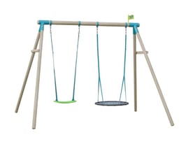 WEEKEND PRICE!!! TP Double Compact Wooden Giant Nest Swing Set