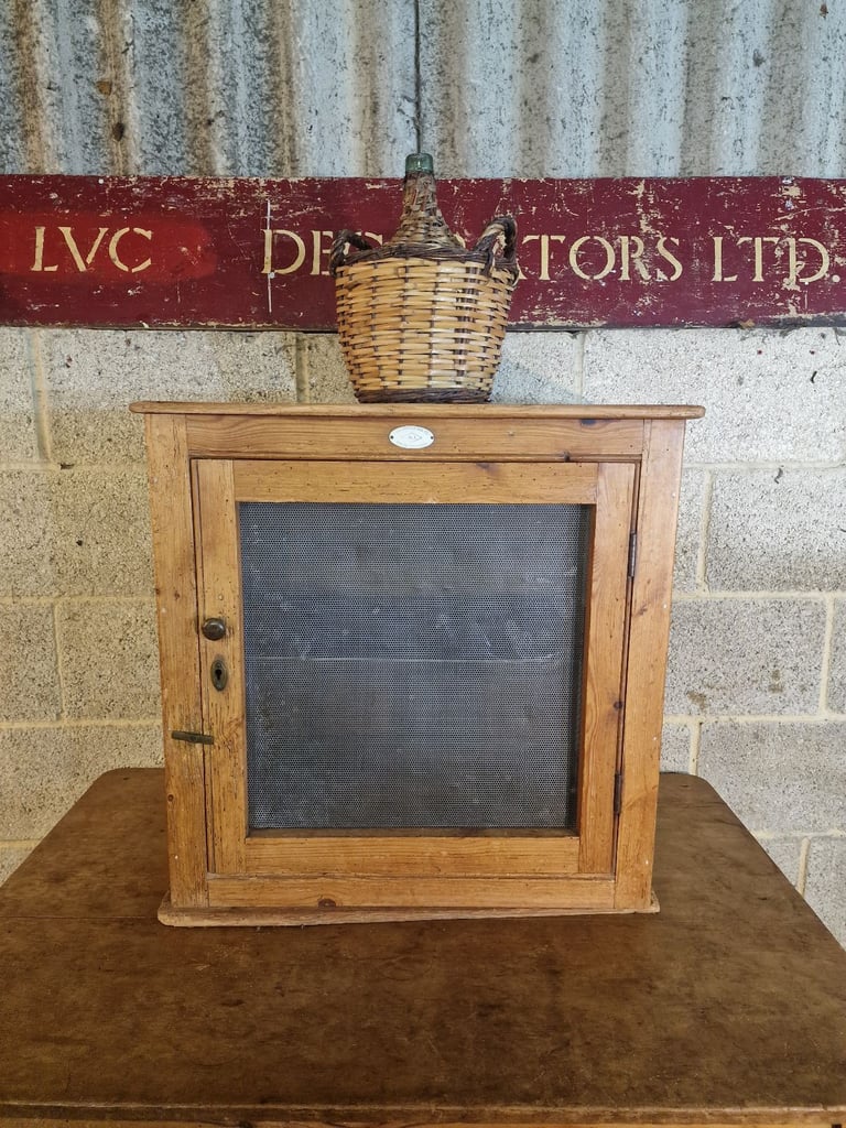 image for Mid-19th Century Victorian Pine Meat Safe – The Domestic MFG Co., King Street, Nottingham