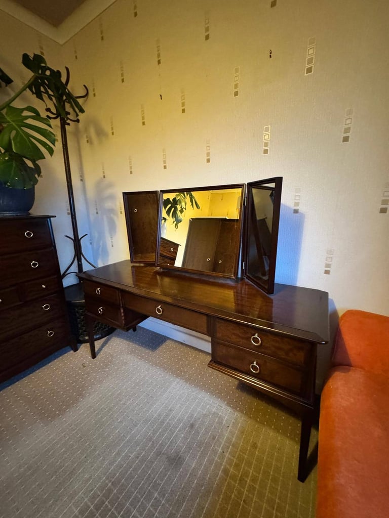 Vintage wardrobe, drawers and dresser set
