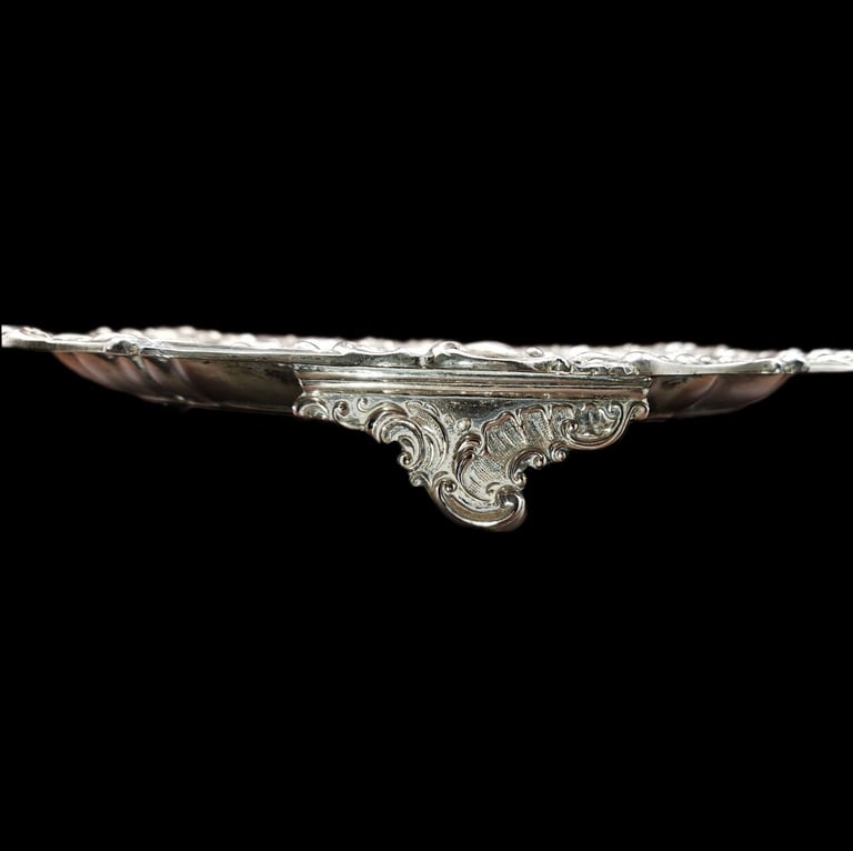 Vintage Footed Silver-Plated Salver/Serving Tray