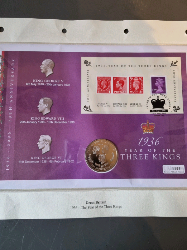 1936 Year of Three Kings Coin and Stamp Cover