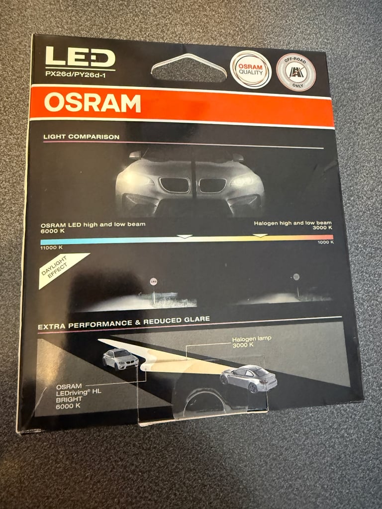 OSRAM x2 LEDriving HL Bright H7 up to +300%, 6000K, Brand NEW, Sealed