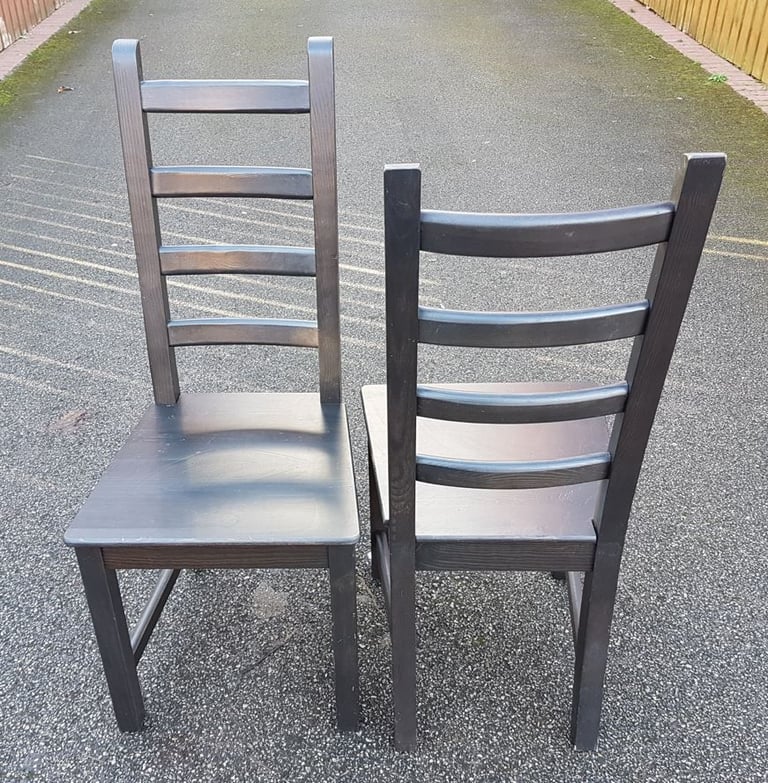 image for 2 IKEA Kausby Black Chairs FREE DELIVERY 077
