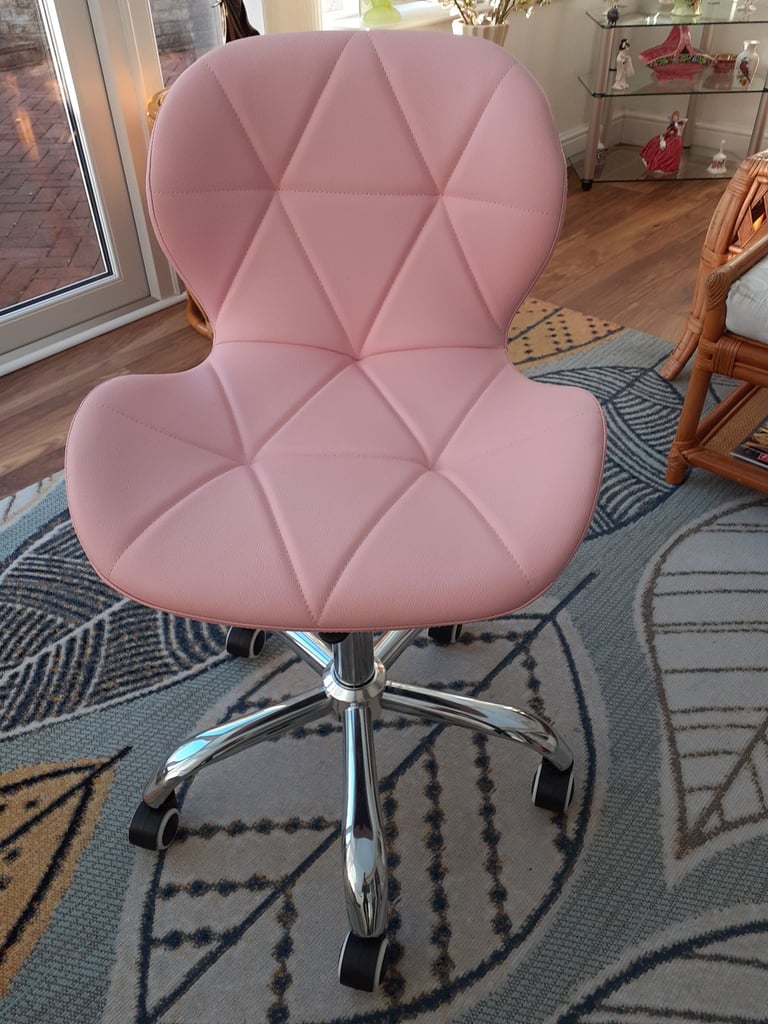 Pink Riser/Lower Chair on Five Castor Wheels (Brand New)