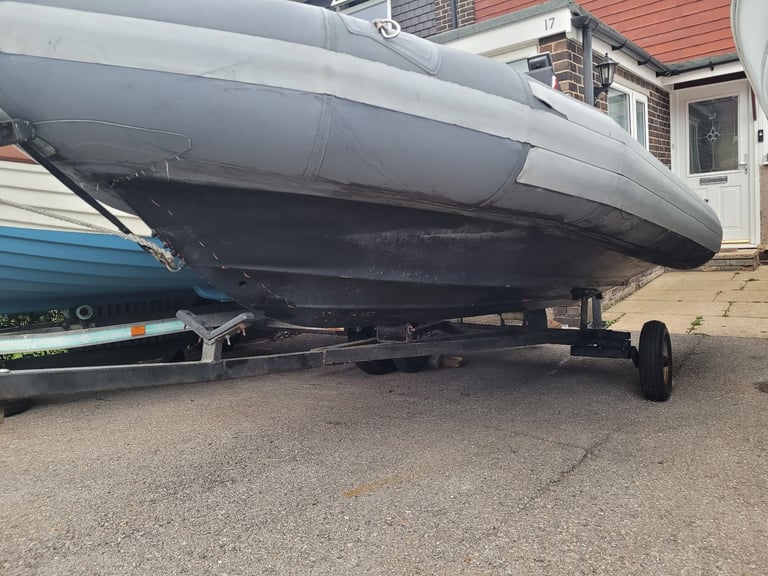 Avon SR4 inflatable rib boat and trailer