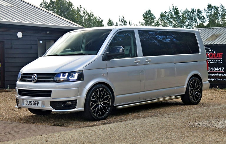 VOLKSWAGEN TRANSPORTER SHUTTLE T5.1 LWB 140BHP DSG T30 SE AIR CON 9 SEATS NO VAT
