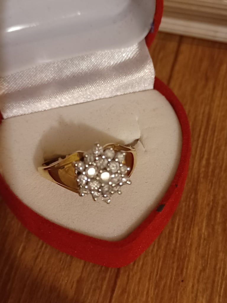image for 9 ct.  yellow. gold.  0.50 ct. diamond. ring.