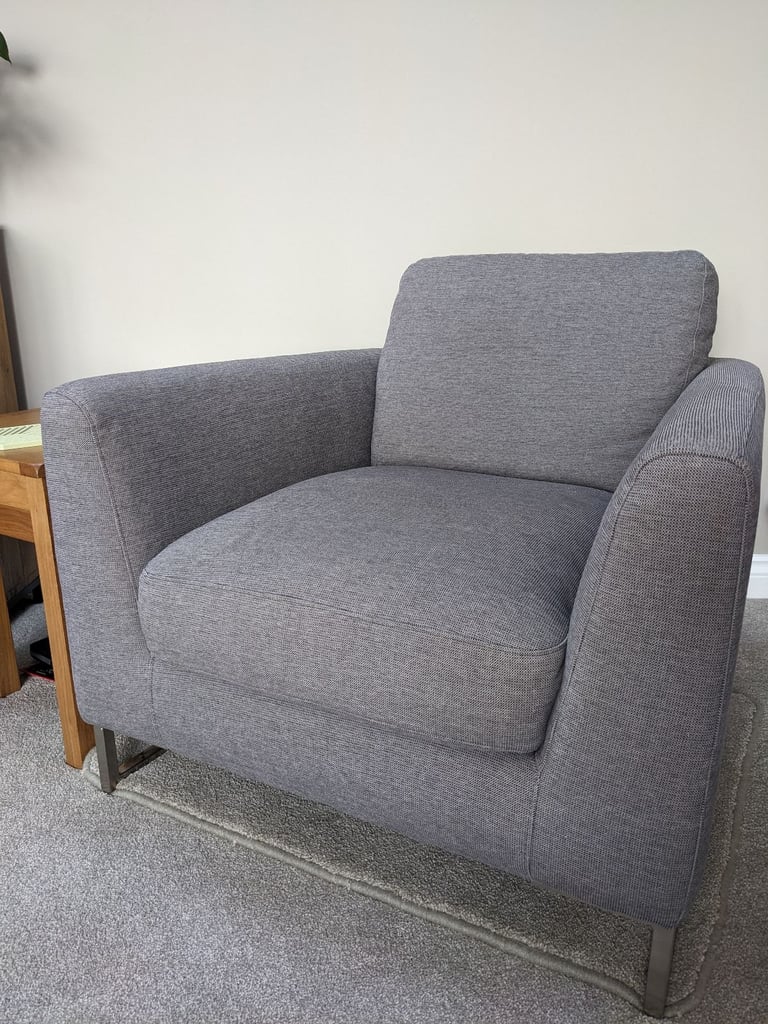 image for Italsofa Grey Armchair - Great condition