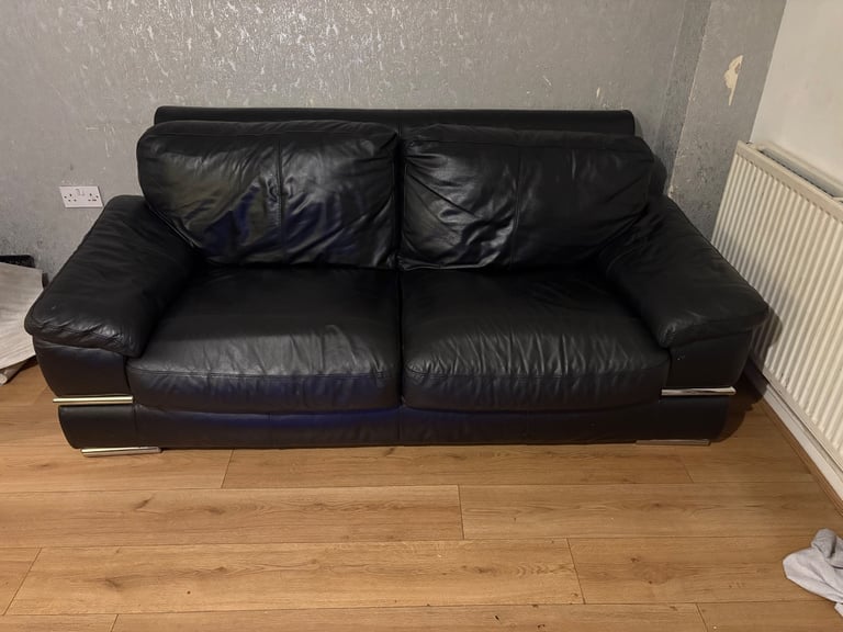 4seater Italian leather sofa  2 available 
