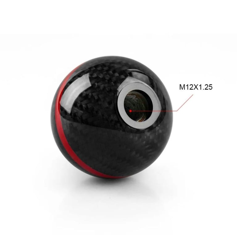 Mugen universal Carbon Fiber Gear Knob – Stylish 5-Speed Manual Car Accessory